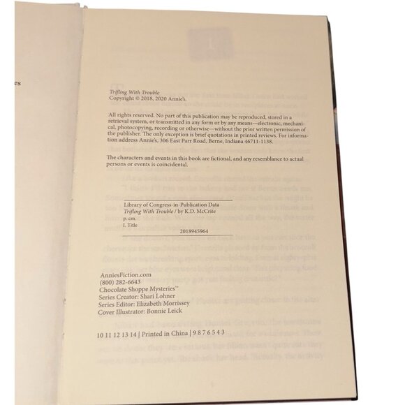 Chocolate Shoppe Mysteries Trifling With Trouble - Hardcover - Picture 7 of 8